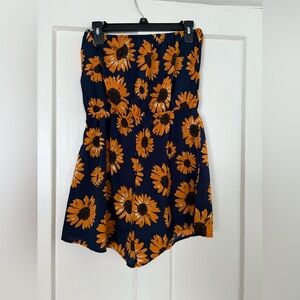 Sunflower Strapless Romper